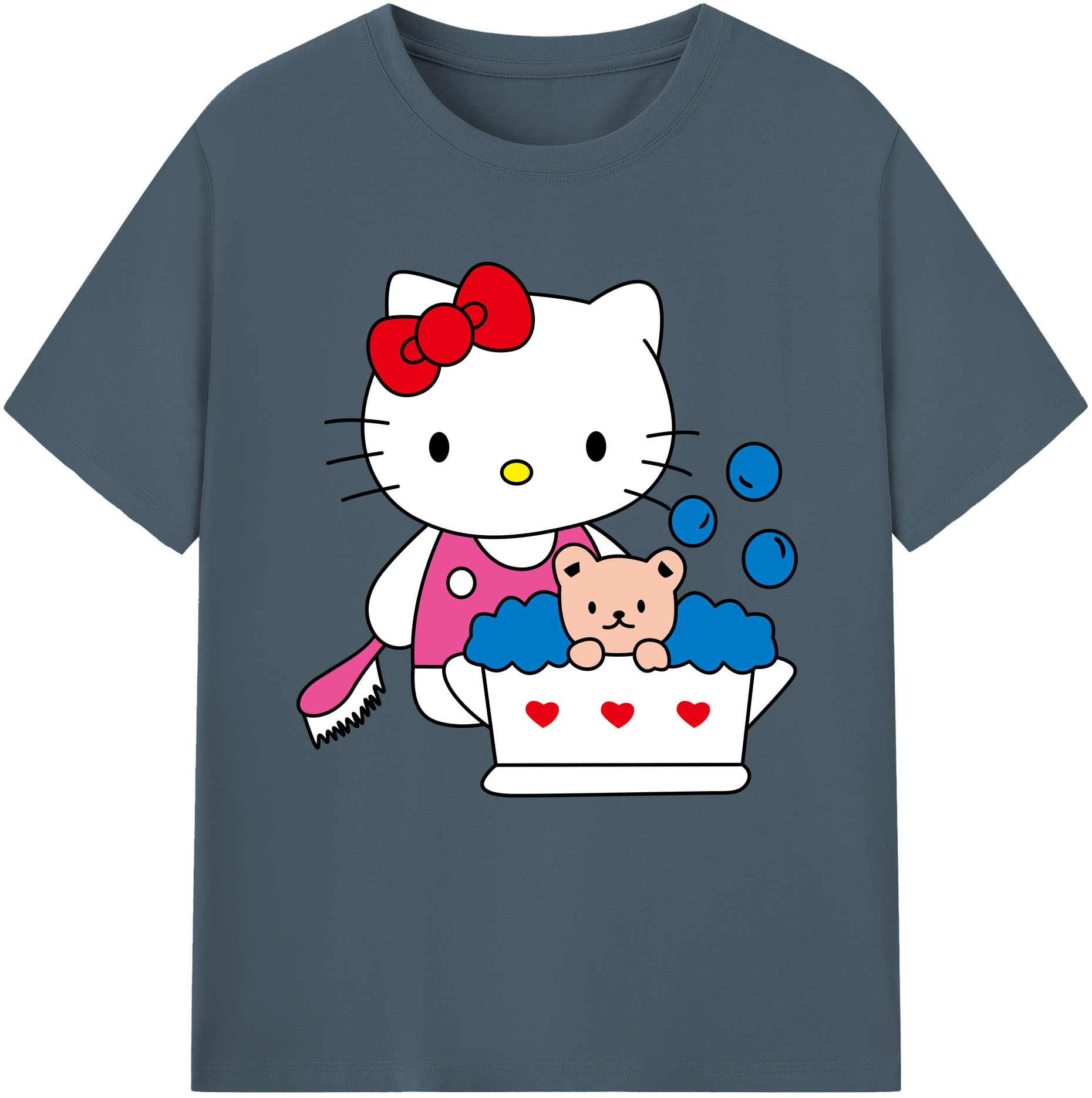 （画像用） Hello Kitty ハローキティ 綿100％半袖Tシャツ（フロントプリント）